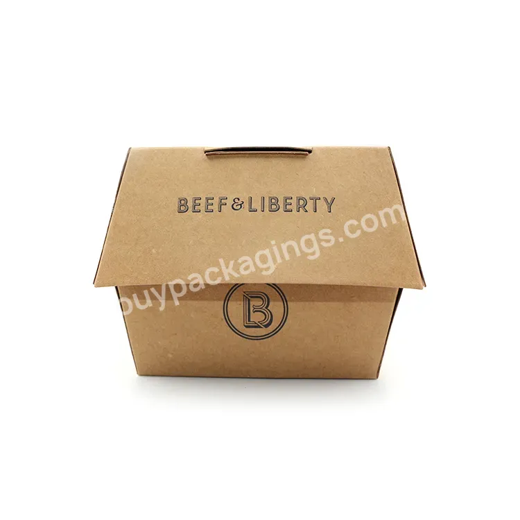 Disposable Printed Logo Burger Caeroon Box Custom Printed Logo Boxes Shawarma Box