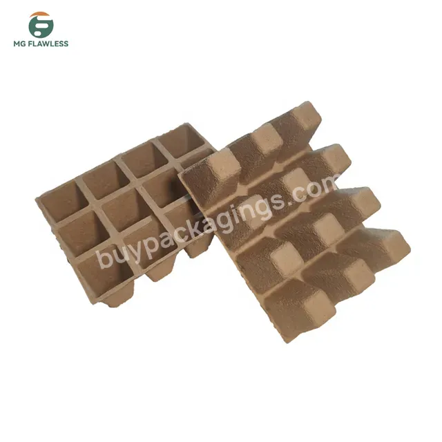 Disposable Pulp Garden 12 Cells Seeding Nursery Cup Trays Plant Kit Gift Biodegradable & Organic 12-grids Germination