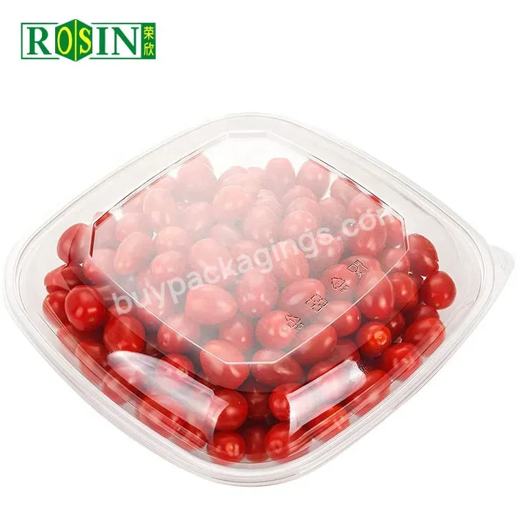 Disposable Round Salad Containers To Go Pet Recyclable Plastic Pet Clear Transparent Fruit Salad Food Container For Salad - Buy Plastic Salad Container With Lid,Plastic Custom Salad Container,Blister Salad Container Plastic.