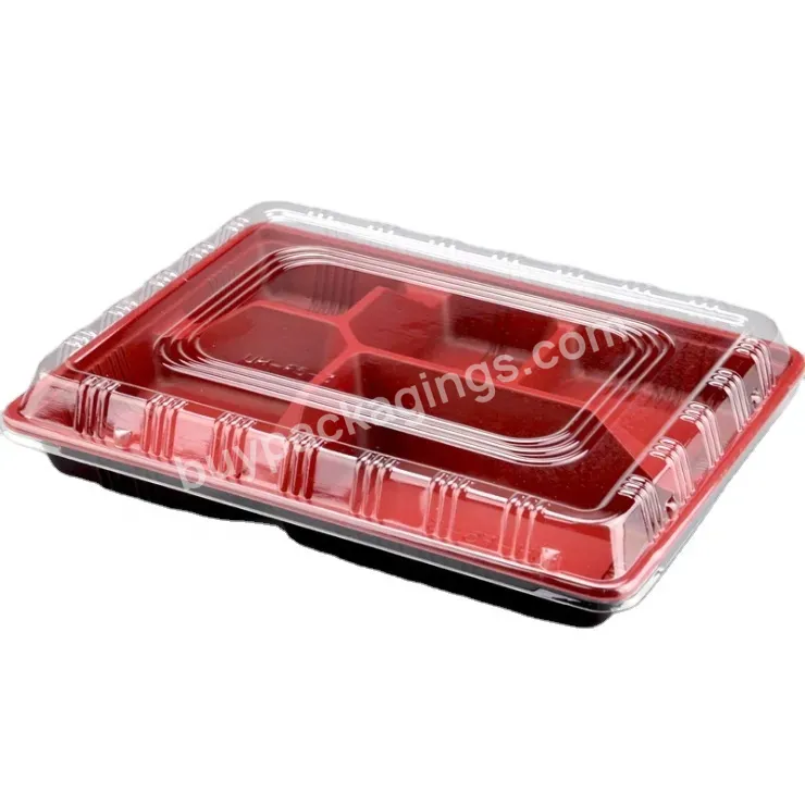 Disposable Take Away 3 4 5 6 Compartment Bento Takeaway Plastic Takeout Fast Lunch Box Take Out Food Containers Set