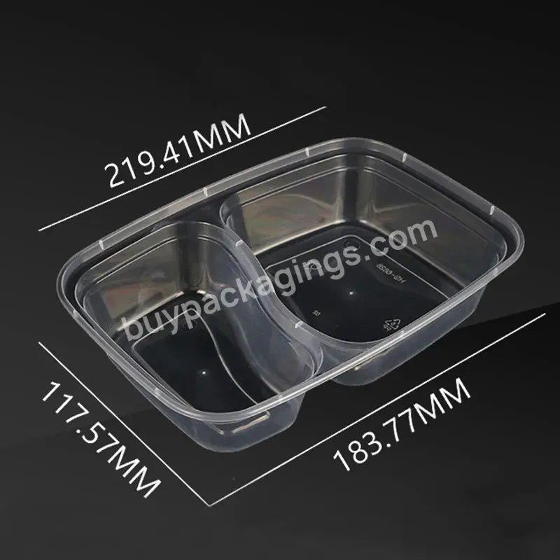 Disposable Takeaway Lunch Box Food Containers Disposable Biodegradable Disposable 2 Compartment Food Container