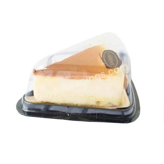 Disposable Triangle Transparent Pet Sandwich Cake Plastic Packaging Box Container