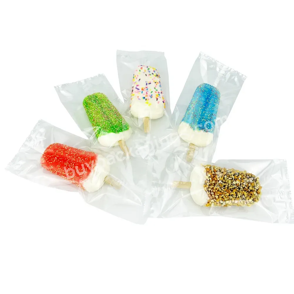 Diy Making Clear Ice Lolly Bag Food Grade Frozen Plastic Custom Printed Ice Popsicle Packaging Bags Ice Pop Cream Pouch