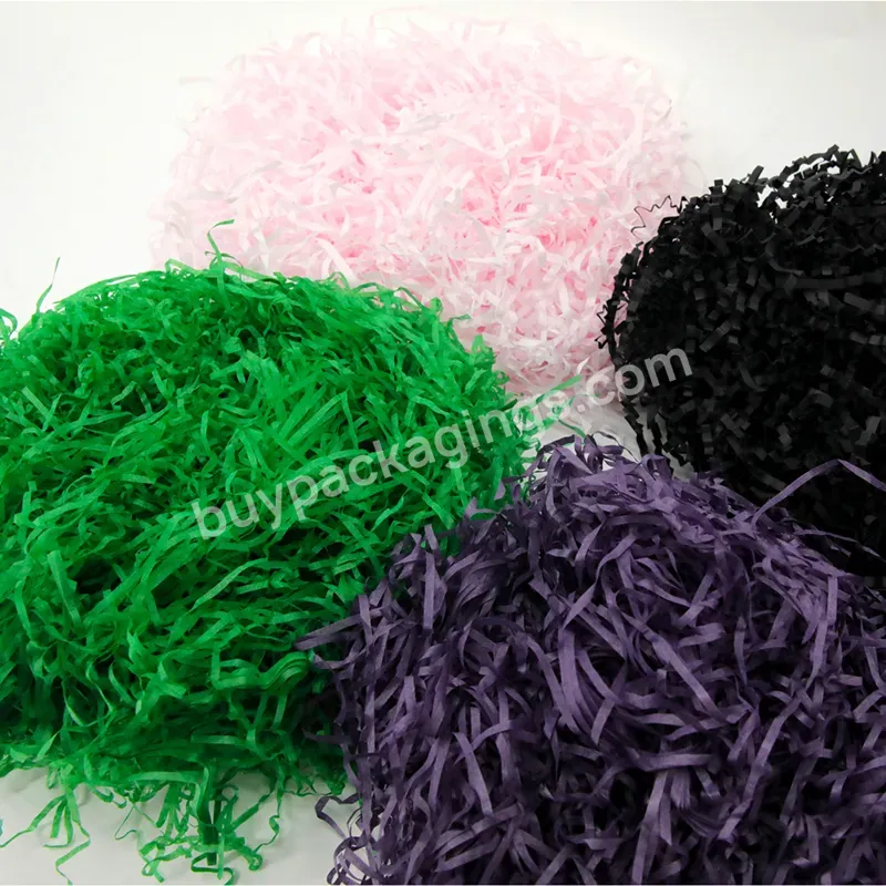 Diy Paper Grass Colorful Shredded Paper Pp Grass Shredded Paper Packing For Gift Package Box Filling