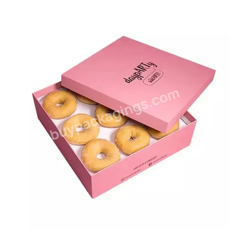 Donut Box With Window Auto-popup Large Cookie Boxes For Pies Cakes Muffins Donut Box