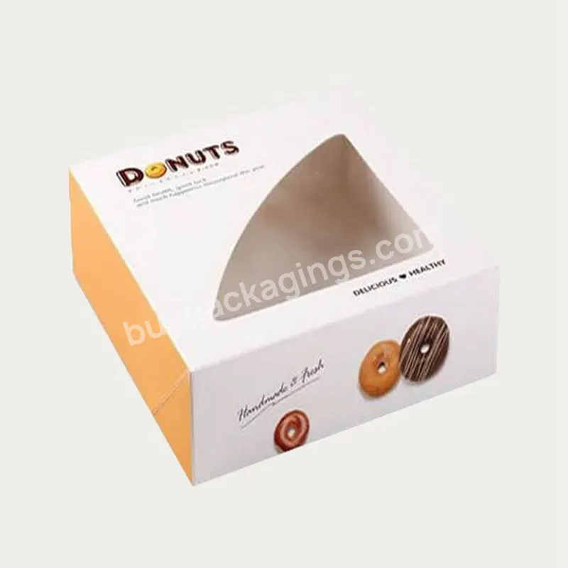 Donut Box With Window Auto-popup Large Cookie Boxes For Pies Cakes Muffins Donut Box