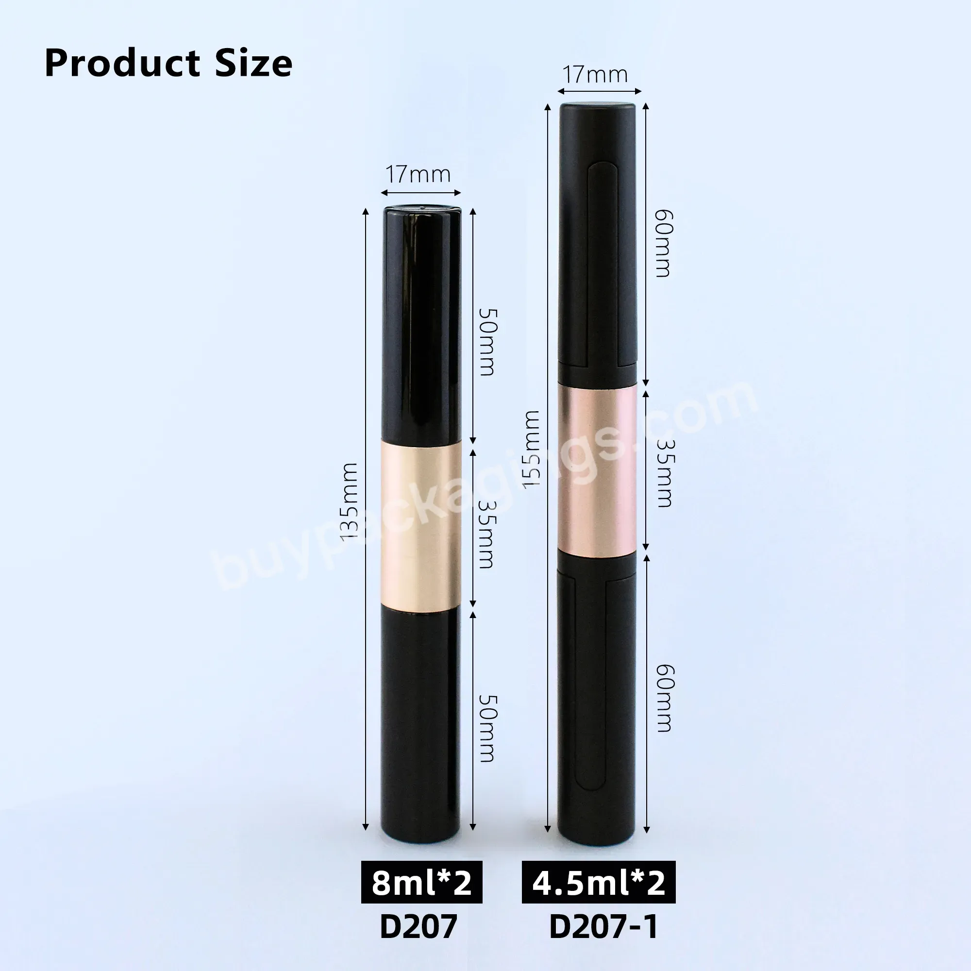 Double Ended Mascara Eyeliner Set Eyeliner Tube With Rubber Stopper For Eyeliner For Lip Gloss For Makeup Artists For Amateurs