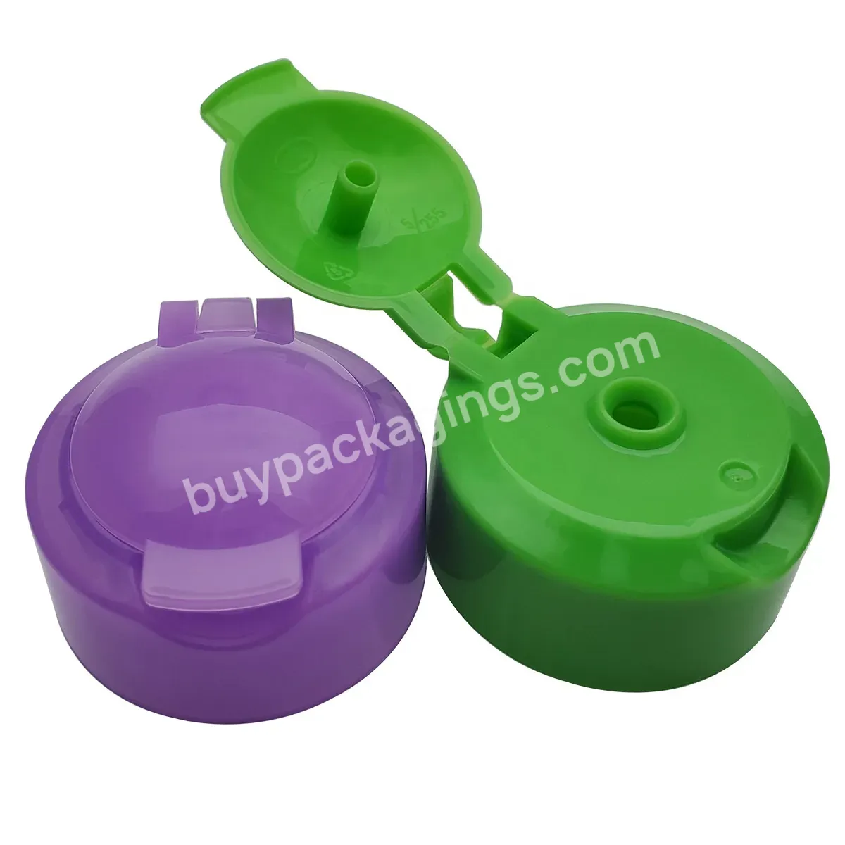 Double Layers 24mm 24/410 Pink Green Plastic Pp Flip Top Cap Lid For Cosmetic Bottles