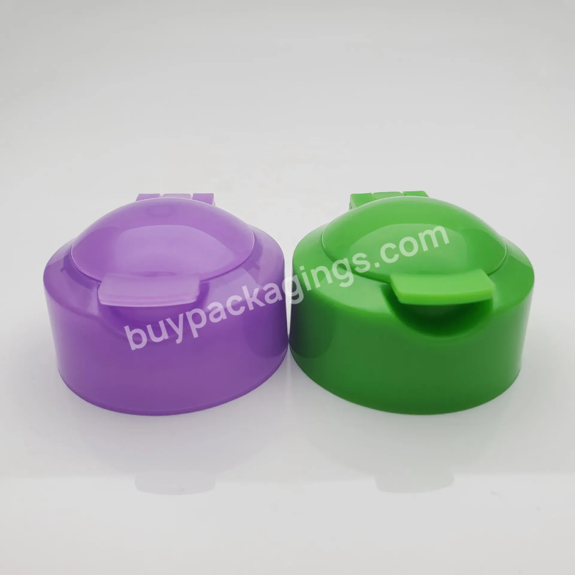 Double Layers 24mm 24/410 Pink Green Plastic Pp Flip Top Cap Lid For Cosmetic Bottles