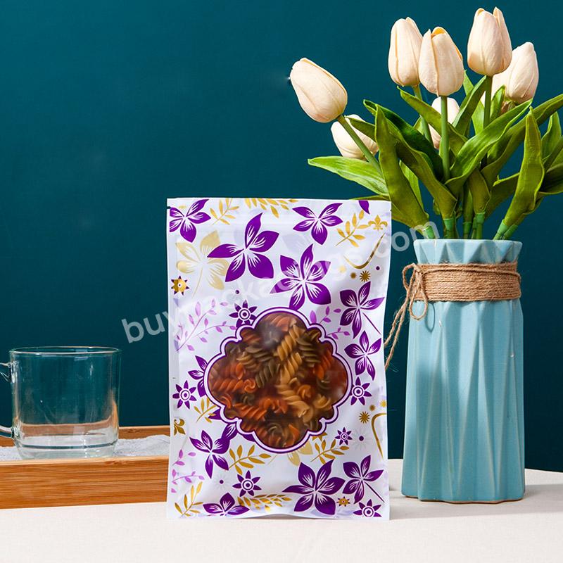 Double Side Printed Resealable Plastic Mylar Ziplock Food Packaging Pouch Bags With Window