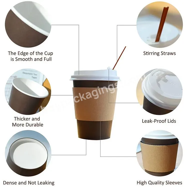 Double Single Wall Disposable Coffee Paper Cup