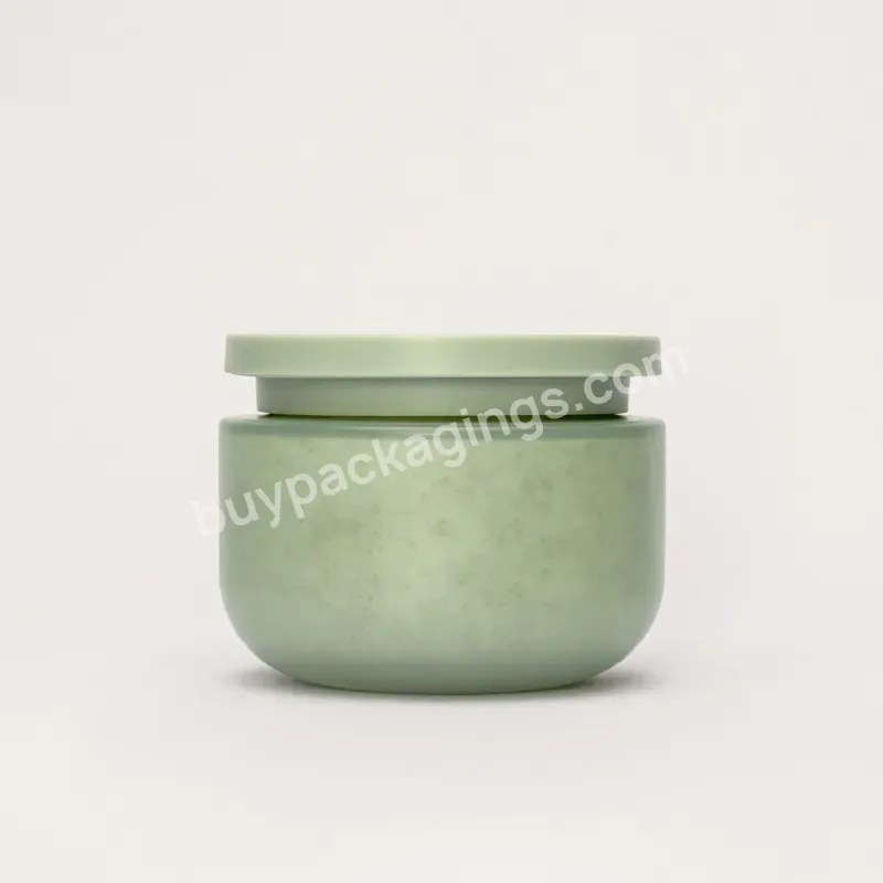 Double Wall Eco-friendly Pet Refillable Wide Mouth Body Butter Empty Cosmetic Containers Plastic Cream Jar