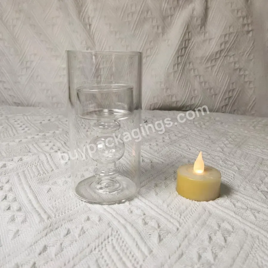 Double Wall High Borosilicate Glass Cup Custom Made Candle Holders Lanterns Candle Jars For Christmas Gifts Packaging