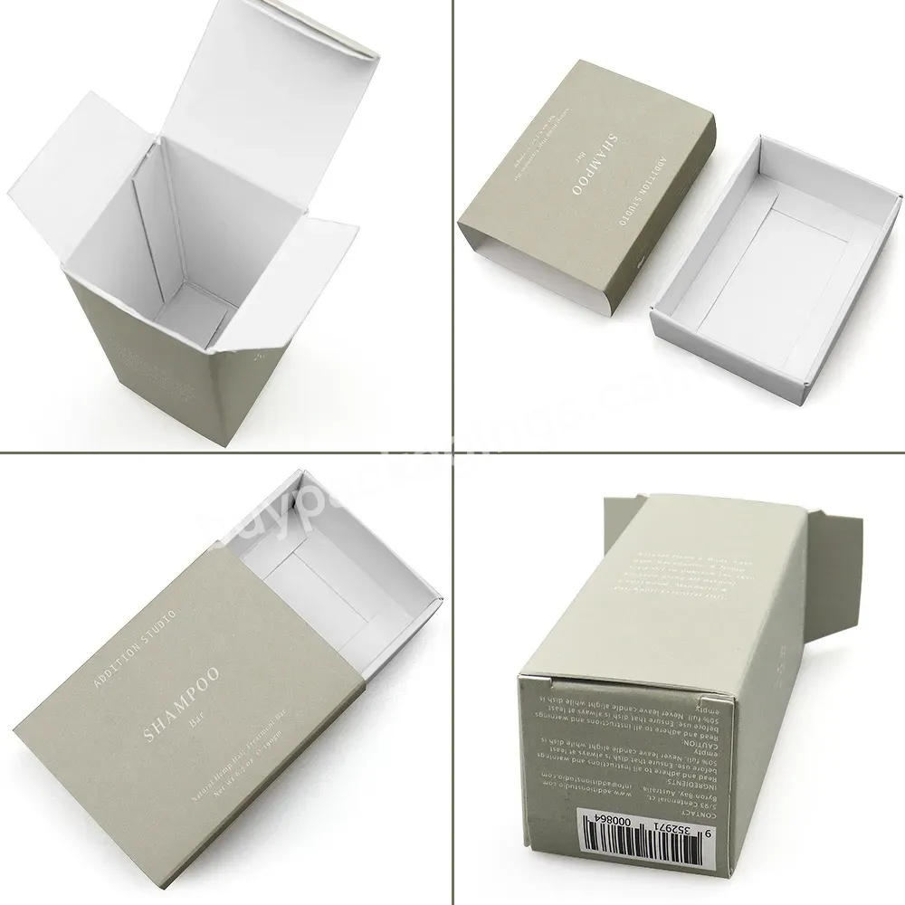 Drawer Box Custom Printed Design Kraft Paper Whitening Soap Dispenser Gift Foleded Carton Soap Packaging