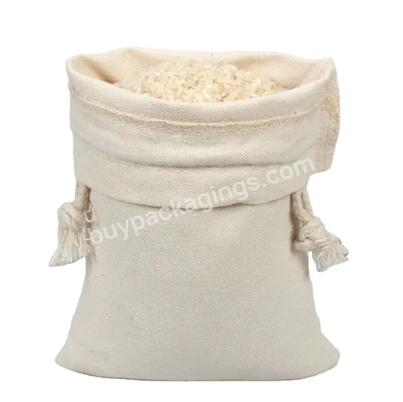 Drawstring Cotton String Bag/cotton Pouch Customized Size Customized Color Packing Acceptable