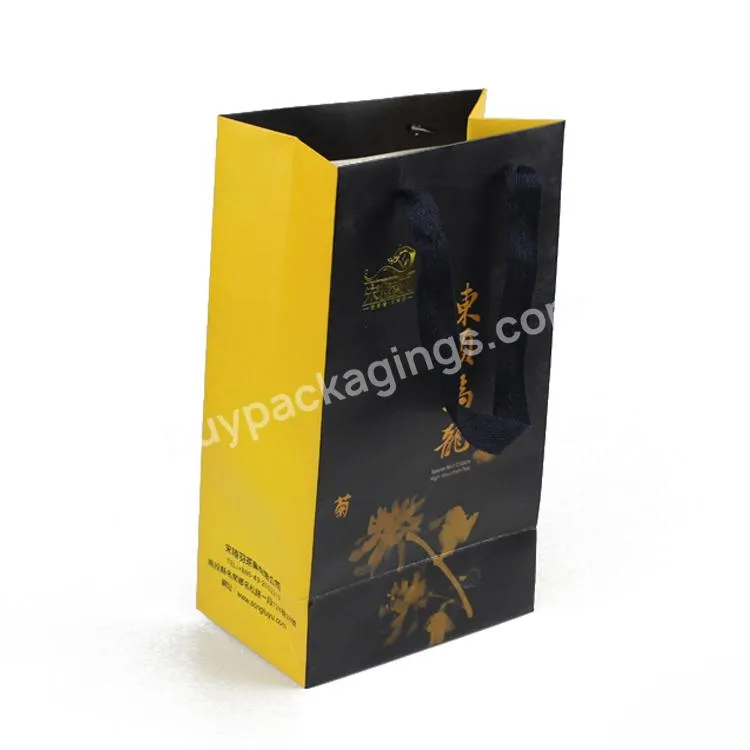 drawstring floral black edge big size gift bags candy box gift folding bag