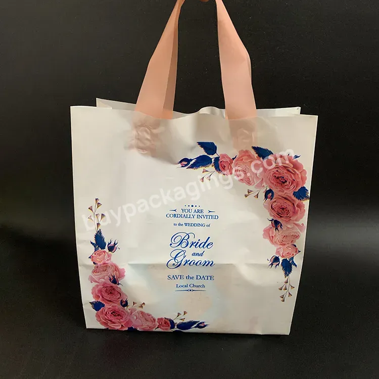 Dust And Moisture Prevention Colored Thickened Pe Tote Bag Plastic Gift Packaging Clothing Store Shopping Bag