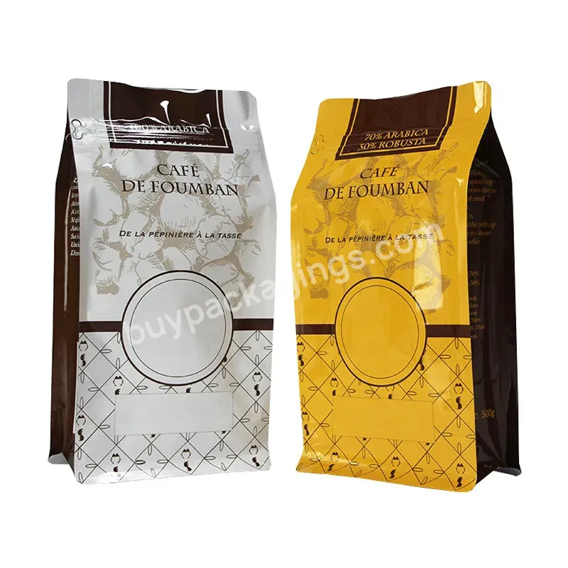 Dustproof High Quality Custom Thickening Plastic Stand Up Pouch Zip Lock Bag Aluminum Foil Coffee Bags With Valve