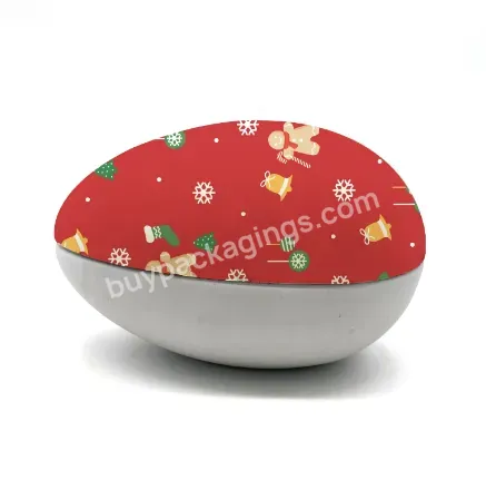 Easter Egg Shaped Tin Box Small Egg Tin Box For Candy Package Custom Printing Egg Tin Box