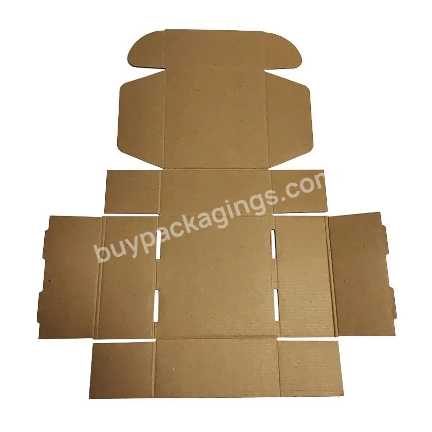 easy folding long kraft mailer box for gifts 6x5x2.25 corrugated box glossy