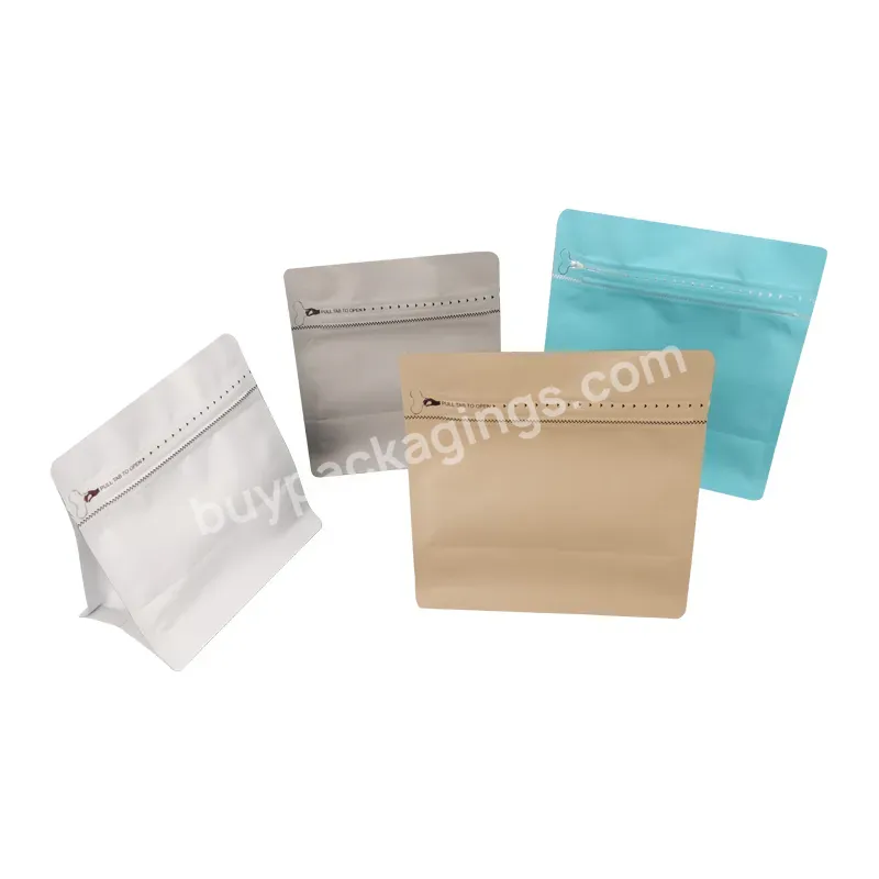 Easy-tear Zipper Eight-side Sealing Kraft Paper Coffee Packaging Bag