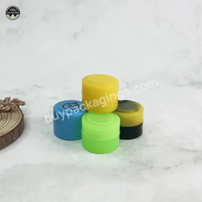 Easy To Carry Assorted Colors Silicone Containers Non-stick Containers Multi Use Storage Jars Oil Concentrate Bottles