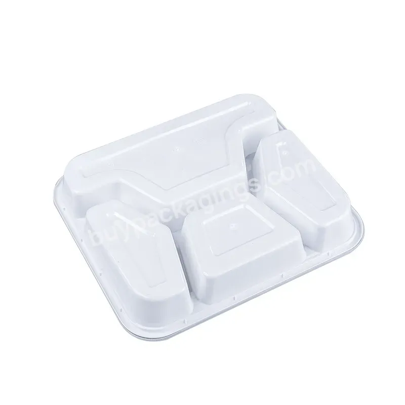 Eco Biodegradable Microwave Disposable Plastic Lunch Box Wholesale Custom 4 Compartment Disposable Food Container