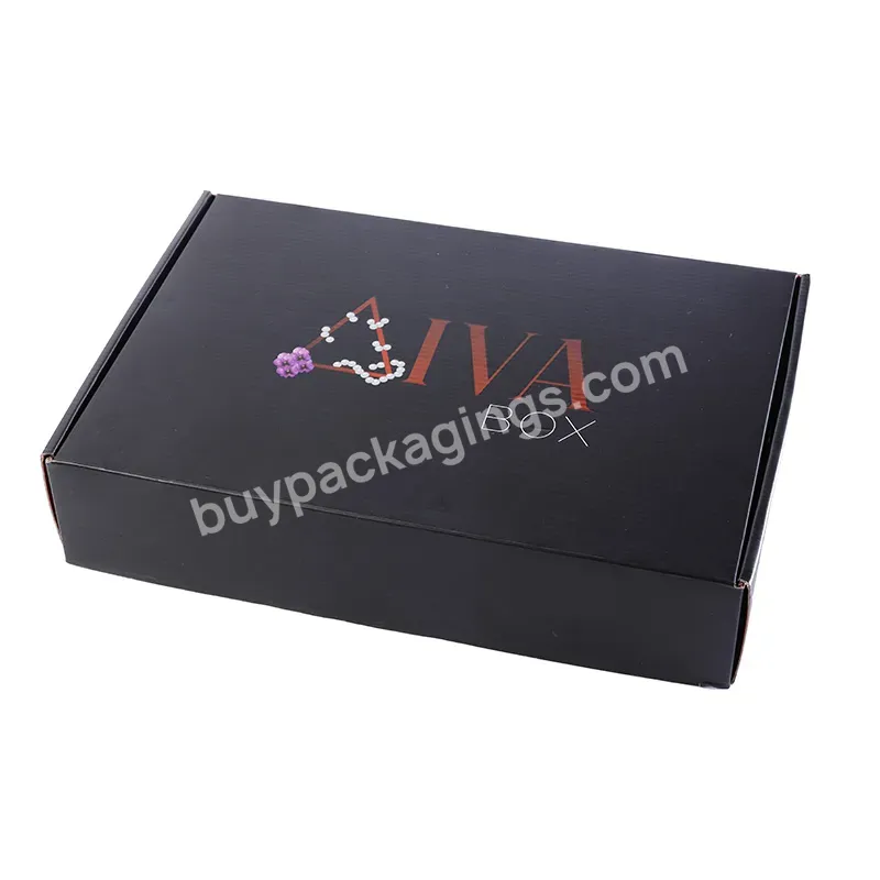 Eco Black Mailer Packing Custom Cardboard Shipping Box