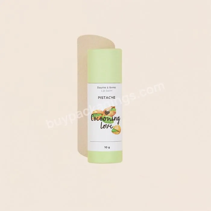 Eco cardboard custom logo print push up paper tube for deodorant lotion cosmetic packaging