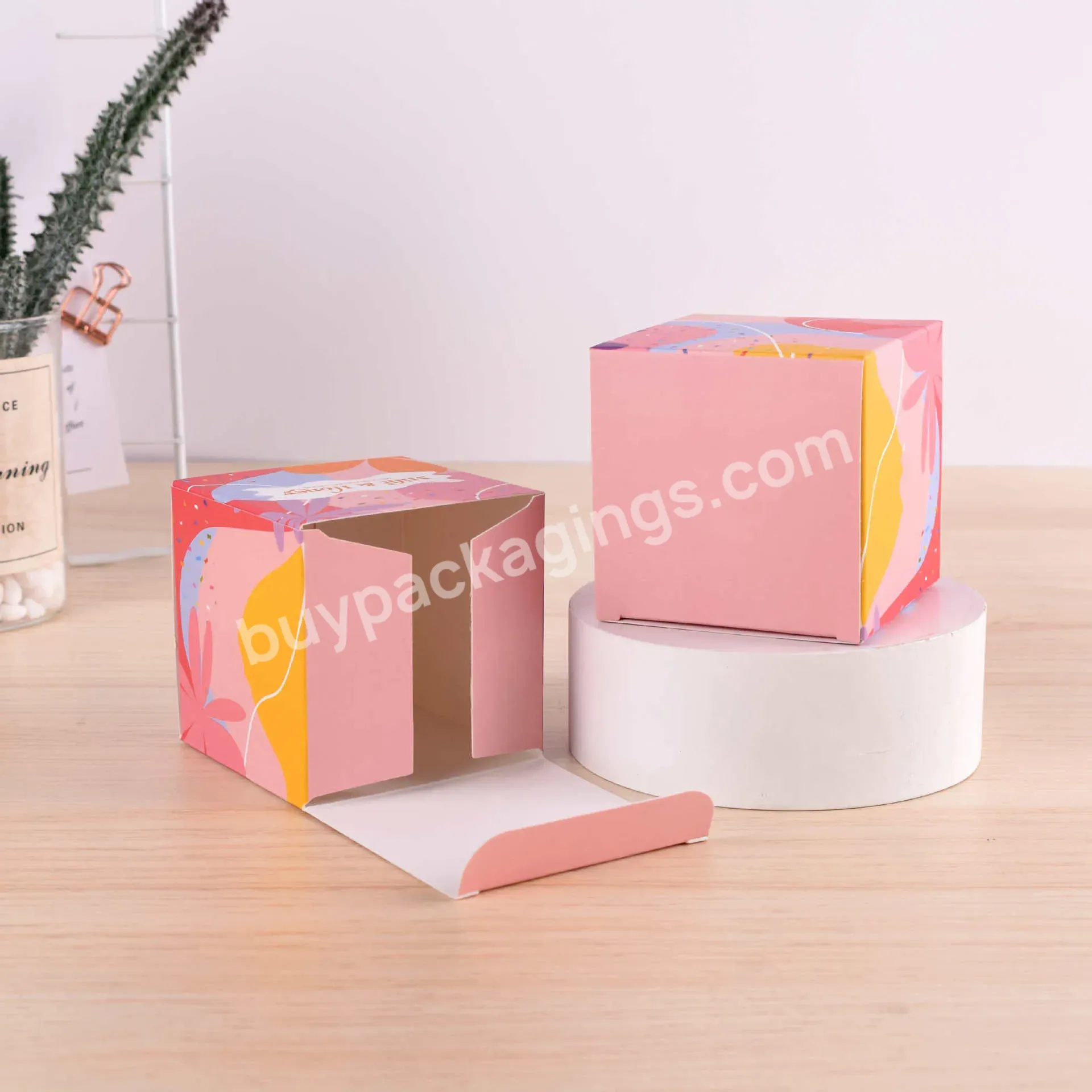Eco Cosmetics Custom White Card Paper Lipstick Skin Care Packaging Folding Square Box