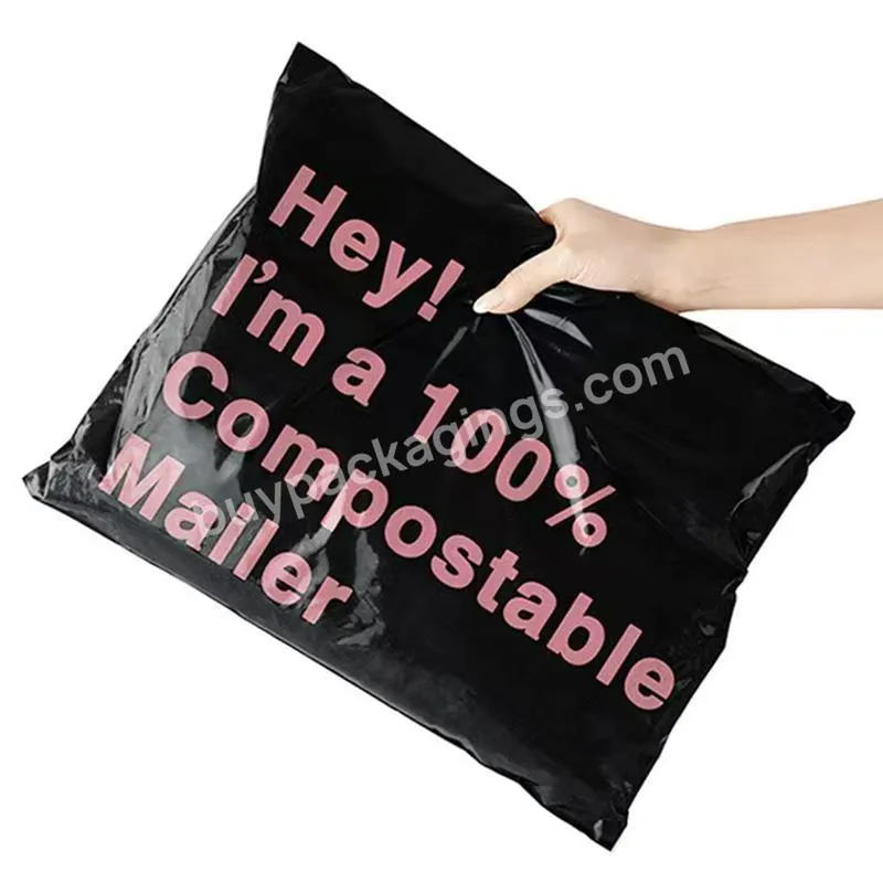 Eco Custom Logo Printed Biodegradable Clothing Packaging Courier Shipping Plastic Poly Mailer Compostable Mailing Bag