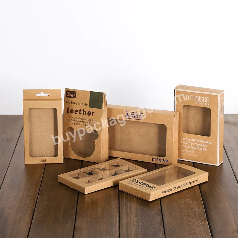 Eco Custom Printed Brown Kraft Paper Tea And Coffee Packaging Box