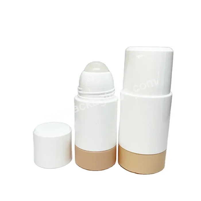 Eco Friend Replaceable 30 Ml 50 Ml Custom Deodorant Bottle Pe Roller Bottle For Gel Product Packaging