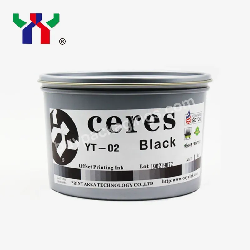 Eco-frienddly Ceres Yt-02 Sheet- Fed Offset Ink For Paper Black,1 Kg/can