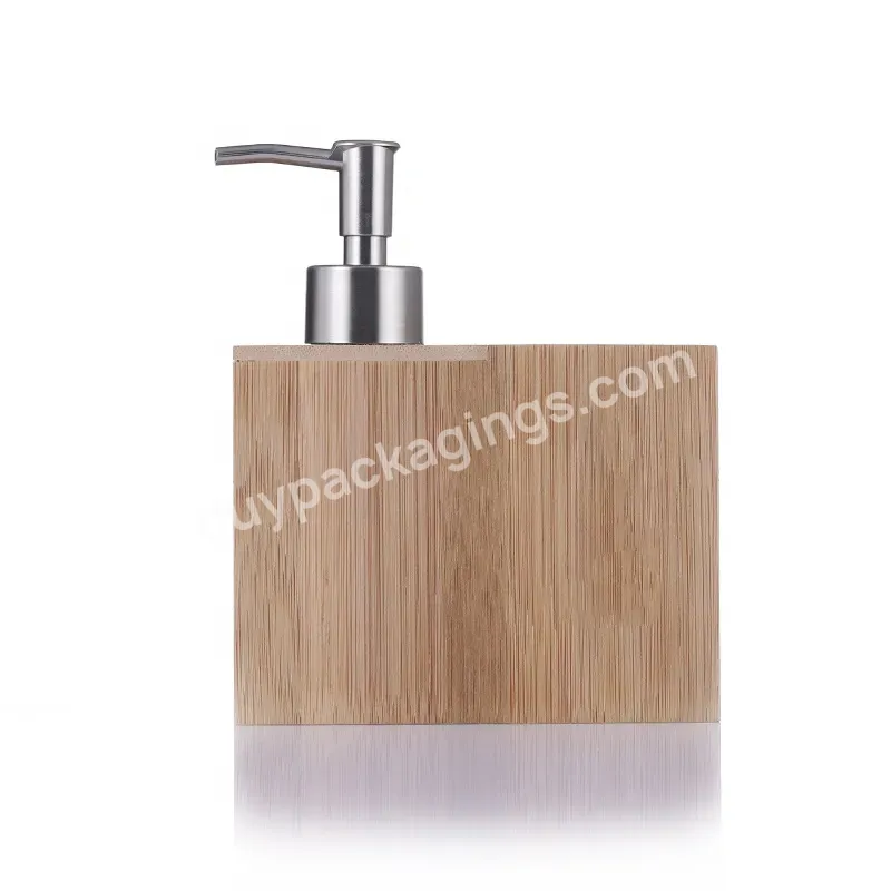 Eco Friendly 250ml Biodegradable Cosmetic Bamboo Shampoo Bottle Packaging With Lotion Pump