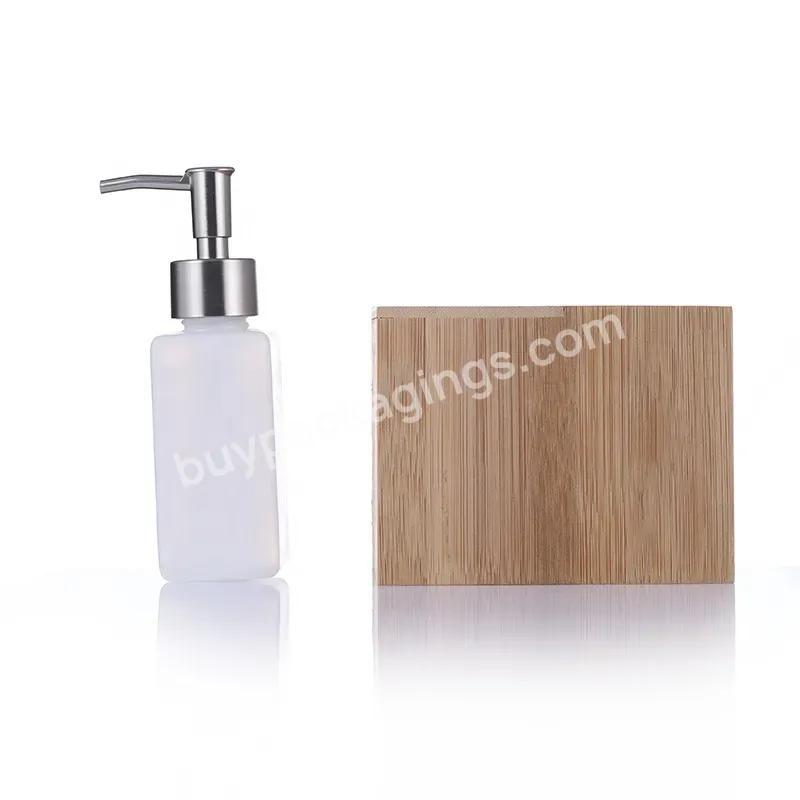 Eco Friendly 250ml Biodegradable Cosmetic Bamboo Shampoo Bottle Packaging With Lotion Pump