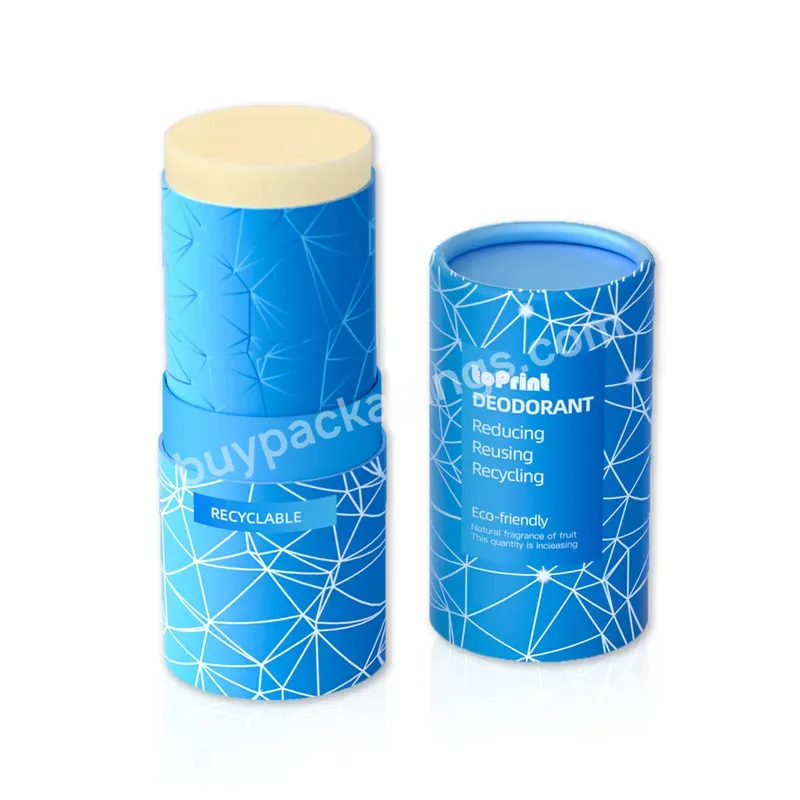 Eco Friendly 2.5oz Natural Deodorant Stick Container Custom Pull Up Solid Balm Cylinder Packaging