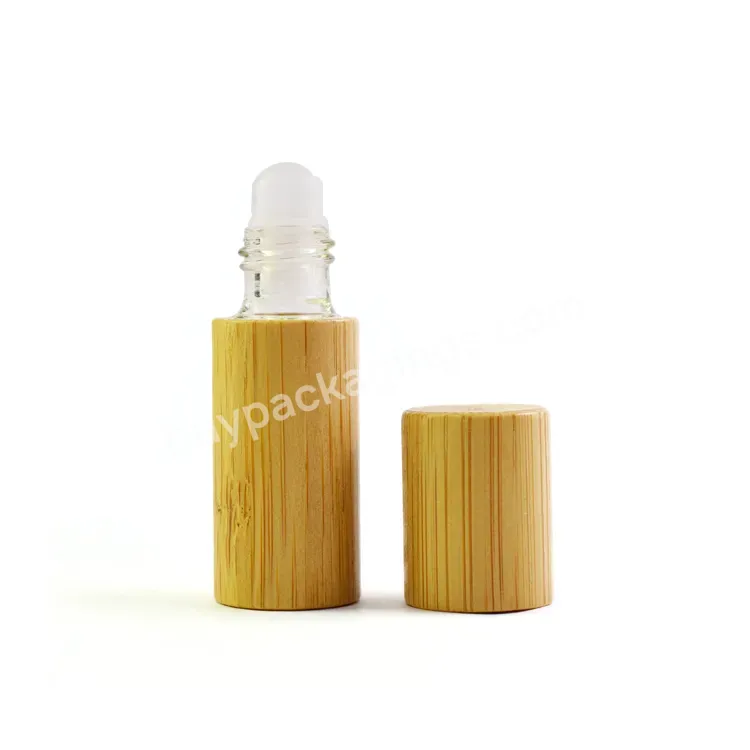 Eco-friendly 3ml 5ml 10ml 15ml 20ml Roller Ball Perfume Bottle Wooden Bamboo Roll On Bottle With Bamboo Lid And Rollers