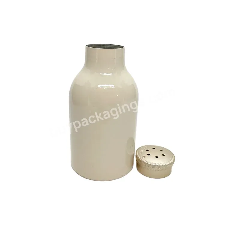 Eco Friendly Aluminium Bottle For Talcum Powder Aluminum Metal Bottles With Sifter Lid