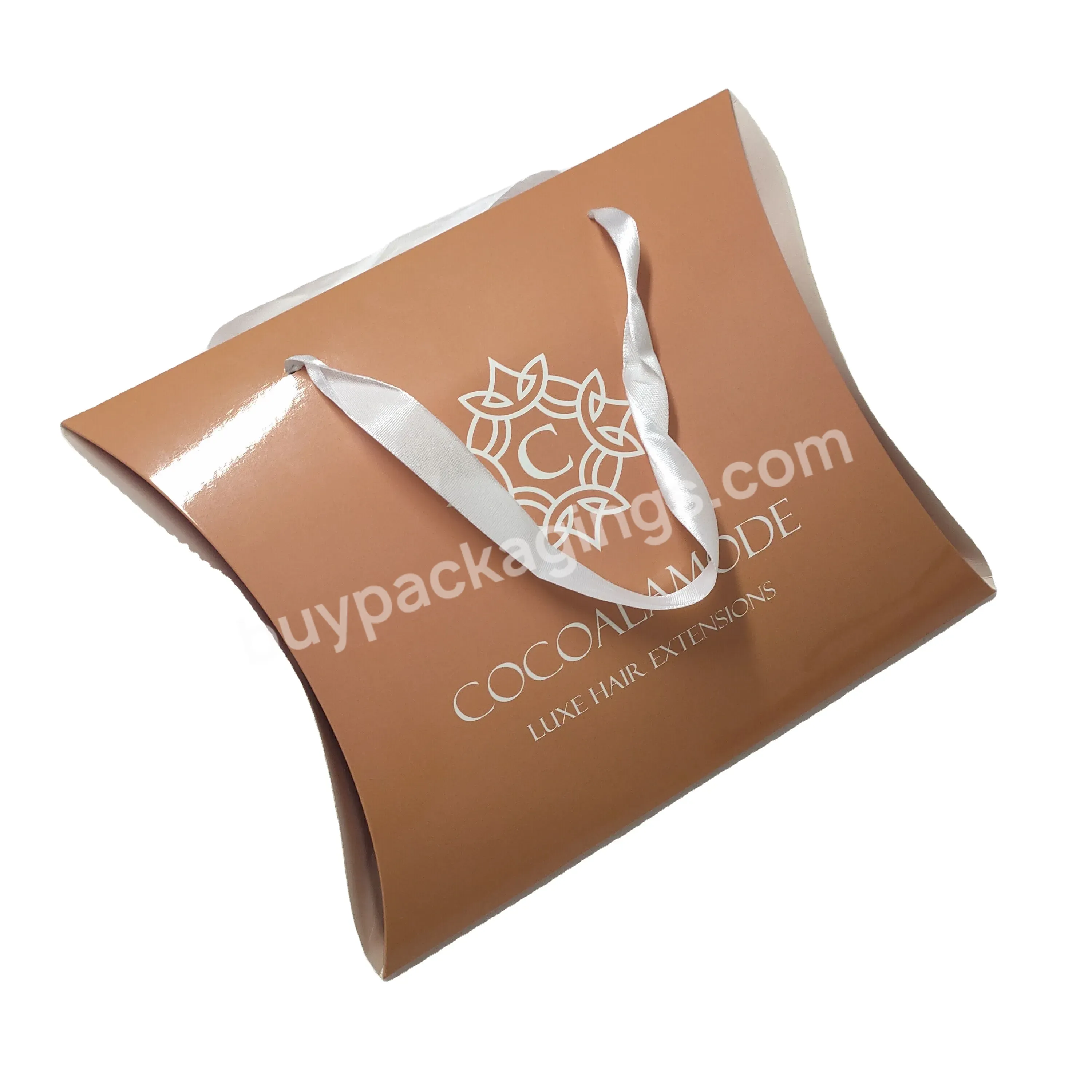 Eco Friendly Best Price Stock Foldable Packaging Kraft Paper Pillow Box