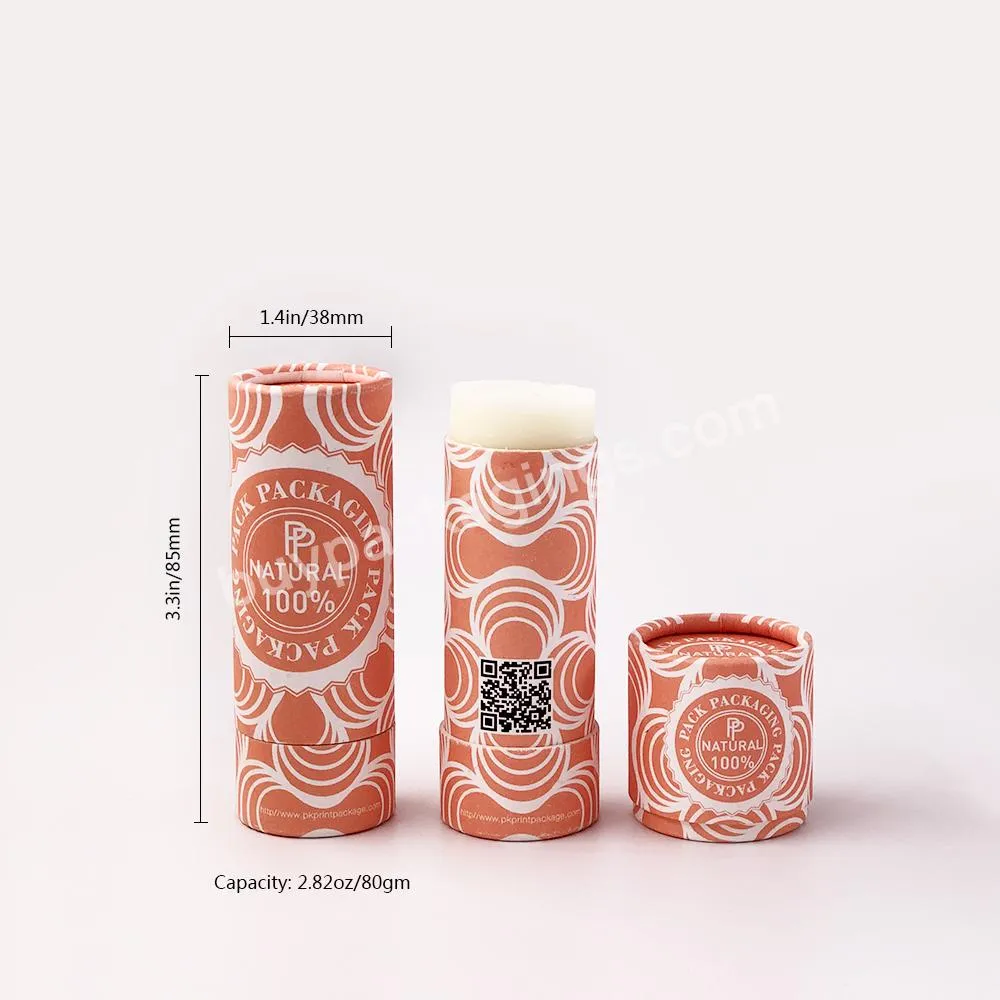 Eco friendly biodegradable 60ml  75ml  90ml paper deodorant stick deodorant push up paper tube