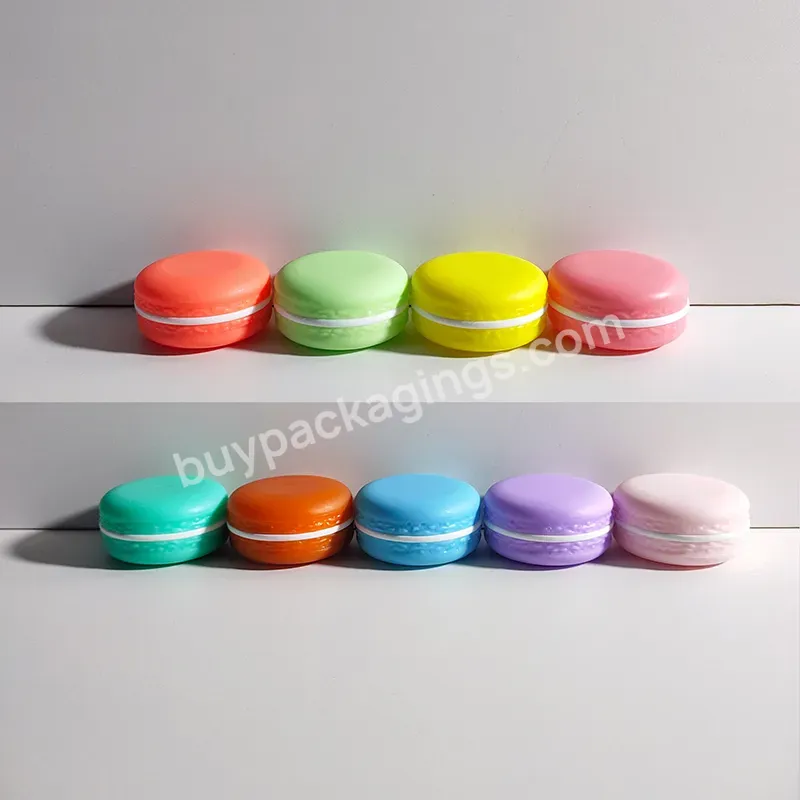 Eco Friendly Biodegradable Color Skin Care Pot Cream Cosmetic Jar Container Pp Plastic Double Sides Macaron Cream Jar