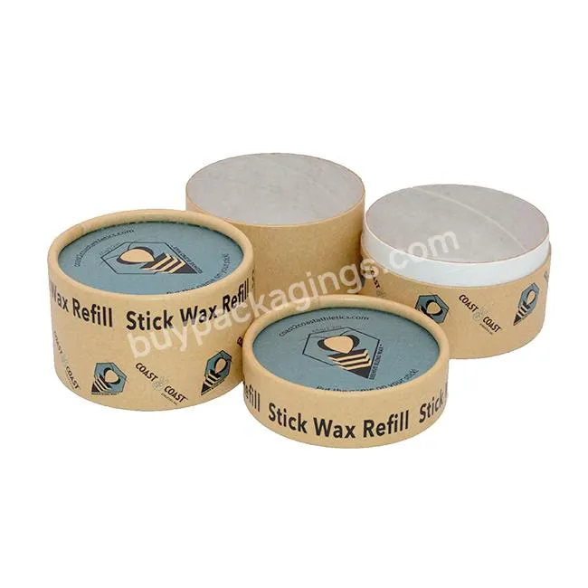 Eco friendly biodegradable kraft paper printed beeswax tube packaging for beeswax