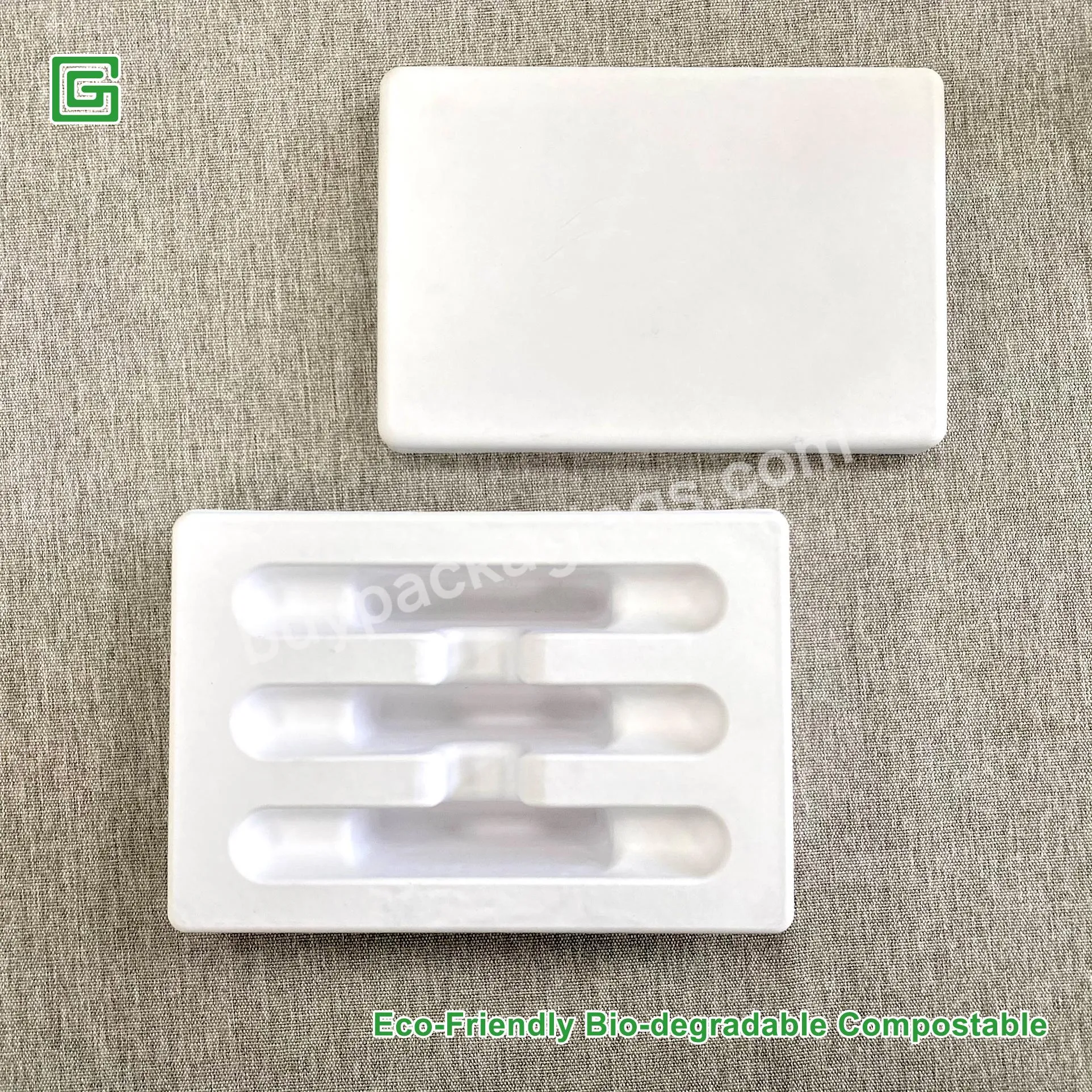 Eco Friendly Biodegradable Molded Pulp Fiber Cosmetics Lipstick Lip Gloss Paper Pulp Shipping Box Packaging Customized 0.8-1.2mm