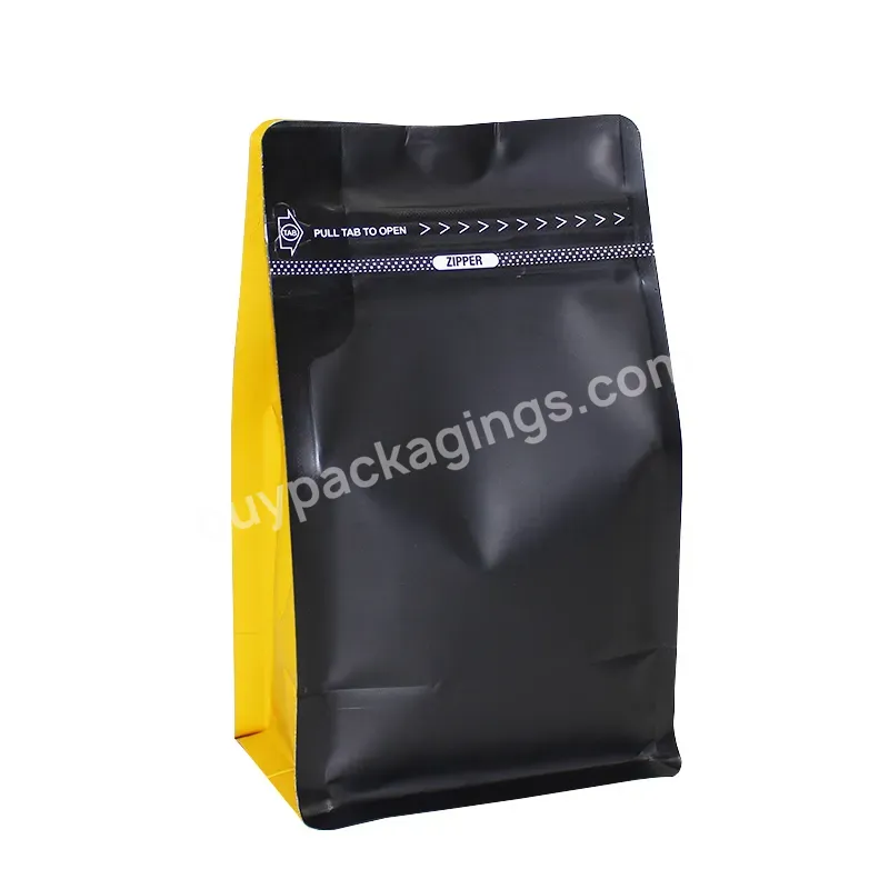 Eco Friendly Biodegradable Packaging Compostable Coffee Bean Bag Flat Bottom Whey Protein Powder Pouch With Zipper