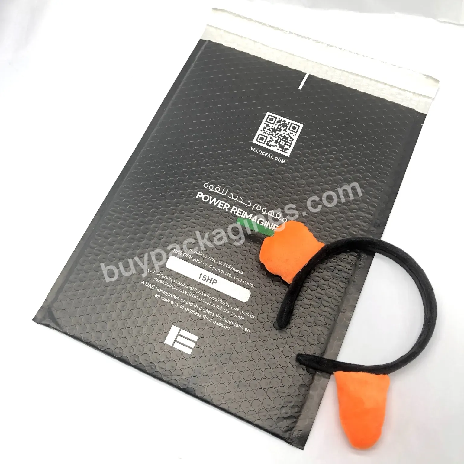 Eco Friendly Black Matte Bubble Padded Envelope Bubble Air Wrap Custom Logo Mailing Bags