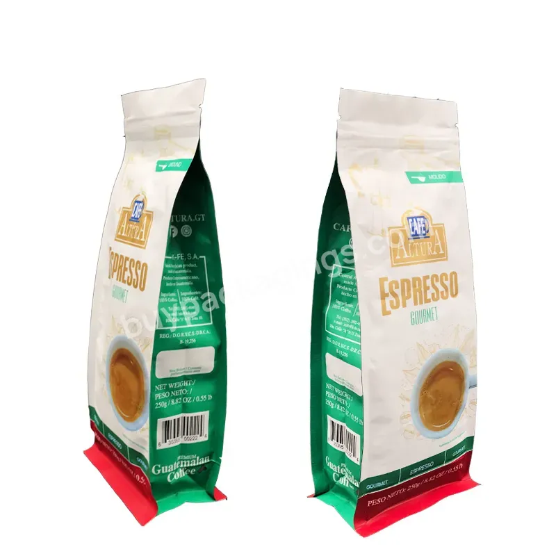 Eco Friendly Bolsa Packaging Side Gusset 250g 500g 1lb Valve Pouches Recyclable Custom Print Bean Coffee Bags