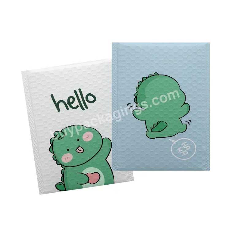Eco Friendly Branded Recyclable Envelope Compostable Mail Bag Packaging Green Poly Small Custom Cute Bubble Mailer With Logo