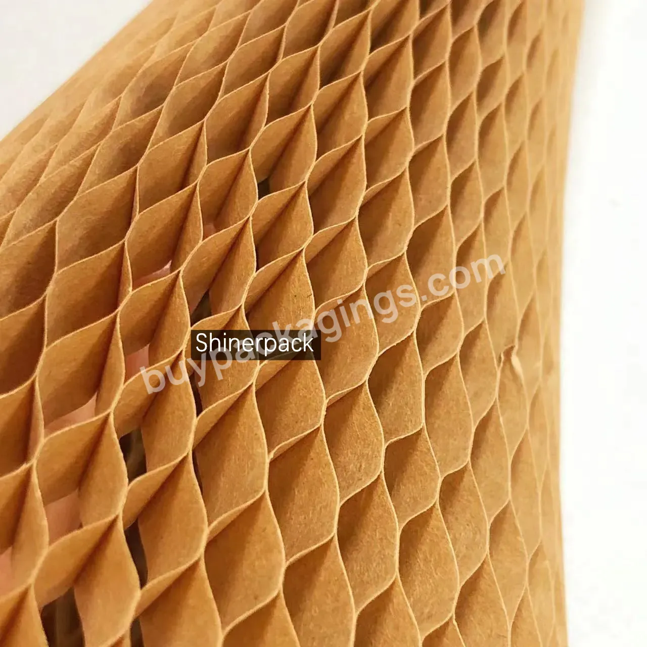 Eco-friendly Brown Honeycomb Paper Cushion Sleeve For Fragile Wine Bottle