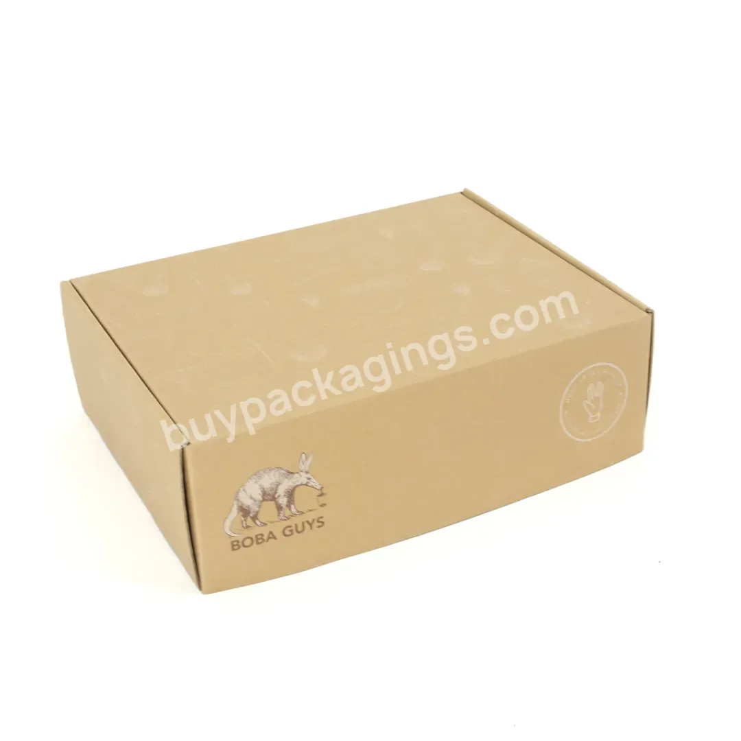 Eco Friendly Brown Kraft Box Packaging E Flute Corrugated Cardboard Mailing Shipping Box Manufacturers